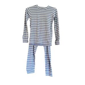 Carters Size 3T Unisex Blue & White Striped Pajama Stretchy Soft & Silky